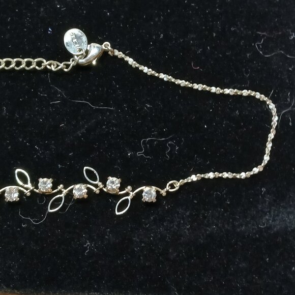 Icing Silver Tone Ivy Choker Necklace Jewelry #92 - Picture 6 of 7